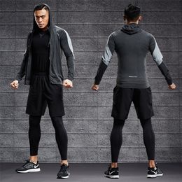 Männer Trainingsanzüge Dry Fit Training Sportswear Set Gym Fitness Kompression Sport Anzug Jogging Enge Sport Tragen Kleidung 4XL5XL Übergroßen männlichen 220924