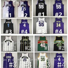 Gla Retro Penny Hardaway Basketball Jersey Tracy McGrady Vince Carter Sonic Kevin 35 Durant Gary Payton Shawn Kemp Ray Allen Chris Webber Jason