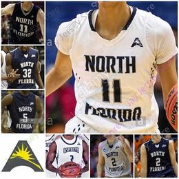 Mitch Custom North Florida UNF Ospreys Basketball Jersey NCAA College Carter Hendricksen Garrett Sams Ivan Gandia-Rosa J.T. Escobar Wajid Aminu