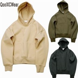 Men's Hoodies Sweatshirts QoolXCWear Very good quality nice hip hop hoodies with fleece WARM winter mens hoodie sweatshirt swag solid pullover 220924