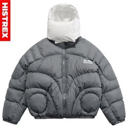 Men's Down Parkas HISTREX Bubble Hoody Mens Jackets Brand Menswear Winter Hip Hop Detachable Warm Parka Men Women Oversized Coats Jacket 220924
