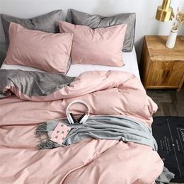 Bedding sets European Style Bedding Set AB Side Duvet Cover Set With Soft Pillowcase King Queen Size Double Bed Quilts Covers Home Textile 220924