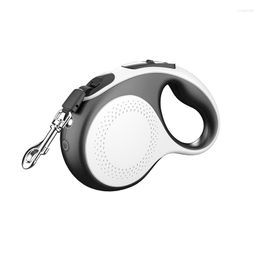 Dog Collars Pet Retractable Leash Durable Nylon Walking Rope Automatic 5M 20kg USB Charge Reflective LED Leads For Medium Pets