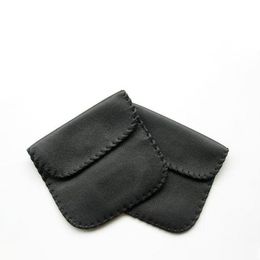 Storage Bags Wholesale Fashion Black Colour Headphone Earphone USB Cable Leather Pouch Carry Case SN4900