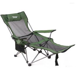 Camp Furniture Outdoor Folding Deck Chair Portable Backrest Fishing Camping Leisure Beach Nap Hiking Picnic Seats