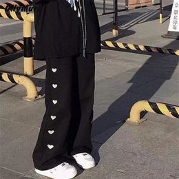 Women's Pants Capris Black High Waist Wide Leg Pant Harajuku Fashion Baggy Vintage Sweatpants Trousers for Outfits Streetwear 220922