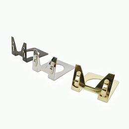 Retail Supplies L Type POP Metal Stainless Steel Price Label Tag Paper Sign Card Display Clips Holders Stands Bread Shop Promotions 20pcs