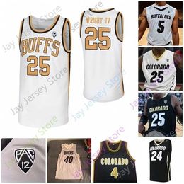 Mitch 2020 Colorado Buffaloes Basketball Jersey NCAA College 23 Lucas Siewert 0 Shane Gatling 2 Daylen Kountz 3 Maddox Daniels 10 Burks 21 White