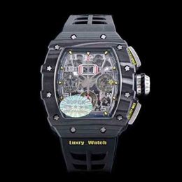 Superclone Watches Wristwatch Designer Luxury Mens Mechanics Watch Richa Milles Brand Skeleton Dial Automatic Mechanical Mens Carbon Fibre b