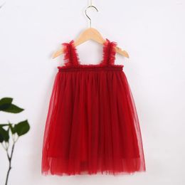 Girl Dresses Infant Summer Tulle Dress Baby Casual Style Sleeveless Layered Gown Party Princess Toddler Clothes 12M-4T