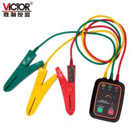 Voltage Metre VICTOR850C/850D/850E on-Contact Three Phase Indicator cable tracker Rotation Sequence Tester with LED Light Indicator