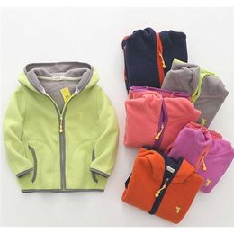 풀오버 따뜻한 어린이 재킷 가을 겨울 양털 따뜻한 물질 어린이 탑 셔츠 스웨터 따뜻한 지퍼 보이스 여자 땀 셔츠 의상 220924