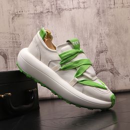 Party Wedding Shoes Dress Designers Spring Autumn Breathable Casual Sneakers Round Toe Thick Bottom Oxford Business Driving Walking Loafers Y45 215