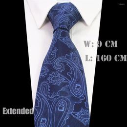 Bow Ties Ricnais 9cm Wide For Men Floral Paisley Big Size Man Silk Neck Formal Dresses Suit Wedding Party Luxury Cravate