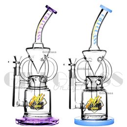 13 inches Matrix Perc Recycler Hookahs Unique Octopus Arms With 14.5mm Joint Style Glass Bong Bongs Oil Rigs Water Pipes Dab Rig Smoking Accessories