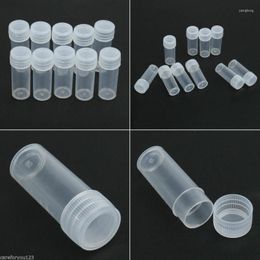 Storage Bottles 5/20/50pcs 5ml Plastic Sample Bottle Test Tube Mini Vials Containers Translucent 14x40mm