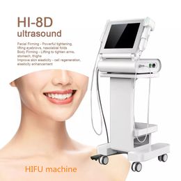 8D Hifu Ultrasound Beauty Equipment Wrinkle Removal High-Intensity Focused Technology 8 Cartridges SMAS Facial Lift Body And Facial Skin Machine