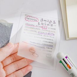 Transparent Sticky Note Waterproof Self-Adhesive Memo Pads Notebook School Supplies Office Accessories Kawaii Stationery