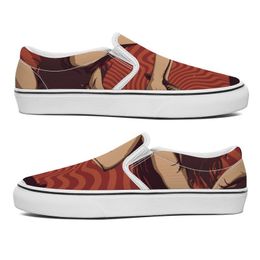 GAI GAI Men Custom Design Shoes Canvas Sneakers Hand Painted Shoe Brown Women Fashion Trainers-customized Pictures Are Available