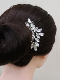 Chieni Rhinestone Silver Hair Petty for Women Party Jewelry Bohe Green Clip Accessori per matrimoni per copricapo Bridal Promur