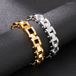 Link Bracelets 22cm Heavy Duty Stainless Steel Bracelet Men Chain Metal Mass Hand Jewellery 2022