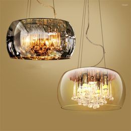 Pendant Lamps Luxury Cyrstal Lights Dining Room Glass Kitchen Hanging For Living Cafe El Decor Industrial Light Fixtures