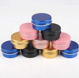 30g Aluminum Cosmetic Bottle Screw Lid Round Aluminium Jar Cans Makeup Empty Lip Balm Cosmetics Container 980pcs DAP491