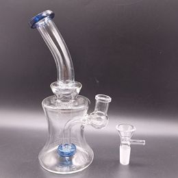 Mini 6.5 inch Glass Water Bong Hookahs with Tyre Perc Female 14mm Smoking Pipes Oil Dab Rigs Shisha