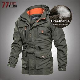 Giacche da uomo Big Size 6XL Bomber militare da uomo Autunno Quick Dry Multi-tasca Giacca a vento tattica da uomo Cappotti da esterno impermeabili 220924