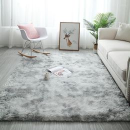 Carpets 2022 Nordic Ins Variegated Tie-dye Gradient Carpet Living Room Coffee Table Mat Long Hair Bedroom Kids Crawling Rug