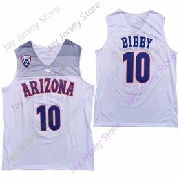 Mitch 2020 New NCAA Arizona Wildcats Jerseys 10 Mike Bibby College Basketball Jersey White Size Youth Adult All Stitched