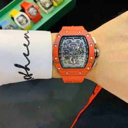 Superclone Watches Wristwatch Designer Luxury Mens Mechanics Watch Richa Milles Milles's Same Mechanical Rm011 Red Carbon Fiber Personalized
