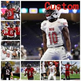 Sj NCAA College Jerseys Northern Illinois Huskies 27 Mark Aitken 29 Woodly Appolon 3 Burkhead Richie 31 Mark Kellar 6 CJ Brown Custom Football