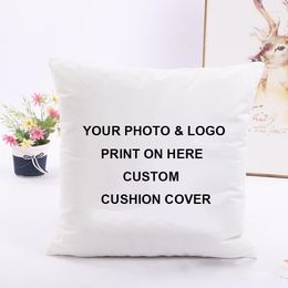 Pillow Personal Customised Cover Po Printed Design Throw Pillowcase Home Decorative Square Case For DIY Wedding Gift