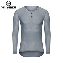 Cycling Shirts Tops YKYWBIKE Base Layer Long Sleeve BikeSports Bike Underwear Racing Bicycle black white 220923