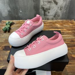 Designer Thick Sole Sneaker Women Casual Shoe Platform Fashion Canvas Fabric Shoe Top-quality Size 35-40