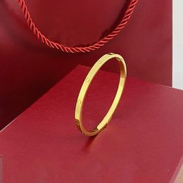 Luxury Jewellery bangle gold chain bracelet womens Thin love bangles 18k for women no diamonds rose platinum stainless steal Bangles designer Womans 4mm bracelets