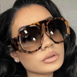 Sunglasses Gradient lens pilot Women sunglasses Oversized fashion Brand Big frame Transparent sunglasses Woman 2021 clear shades eyewear T220924