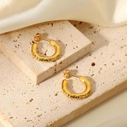 Hoop Earrings Uworld Trendy Fashion Statement 18k Gold Stainless Steel Shaped Huggie Jewellery For Women