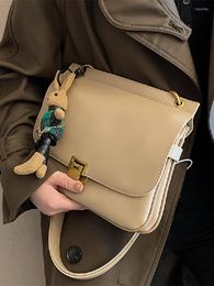 Evening Bags Preppy Style Women's 2022 Autumn/winter Ins High-quality Texture Fashion Shoulder Bag Messenger Vintage Square