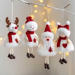 Christmas Decorations Tree Hanging Plush Doll Merry For Home Santa Claus Pendant Xmas Gifts Navidad Year 220926