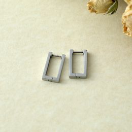 2022 New Simple Stud Metal Geometric Rectangle Earrings Advanced Square Niche Design Fashion Versatile Jewellery Accessories