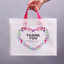 Thank You Gift Bags Christmas Birthday Party Wedding Favor Plastic Pouches Shopping Big with Handle RRE14502