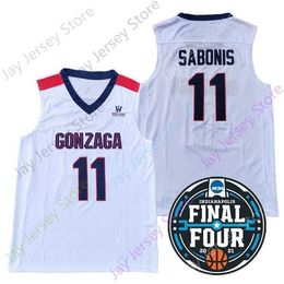 Mitch 2021 Final Four New NCAA College Gonzaga Jerseys 11 Sabonis Basketball Jersey Size Youth Adult All Stitched and Embroidery