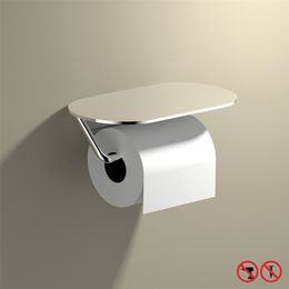 Toilet Paper Holders Bathroom Rolls Aluminium Rack Tape Hanger Shining Free Punch Hardware 220924