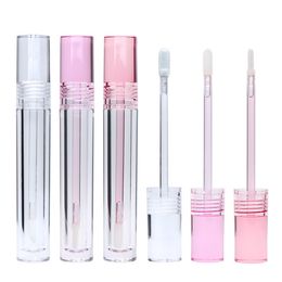 5ml Clear PET Plastic Mini Lip Gloss Tube Refillable Empty Lip-Balm Containers Bottles Transparent Lipstick Containers