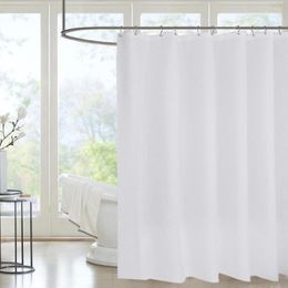 Shower Curtains 180X180cm Waterproof Mildew Proof Pure Color Curtain With Hooks Bathing For Home Decor Bathroom Accessaries