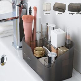 Storage Boxes Plastic Makeup Organizer Bathroom Box Cosmetic Organiser Desktop Jewelry Sundries Container