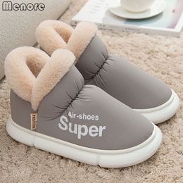 Slippers Plush Winter Women Mens Slippers Home Floor Unisex Thick Platform Footwear Famale Warm Cotton Boots Couple Ladies Slippers 220926