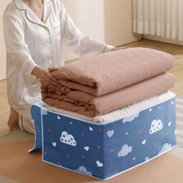 Empiler peut dispenser un sac de courtepointe pliant armoire en tissu armoire organisatrice pour les organisateurs de stockage de couverture de vêtements Boîte à poussière 0926